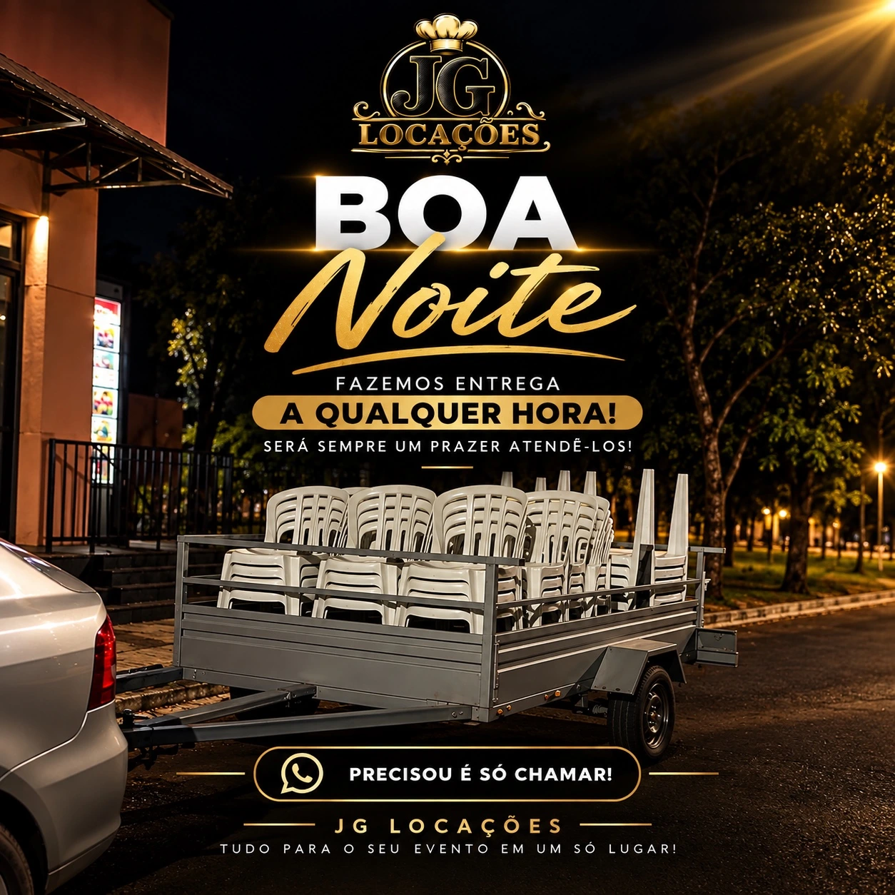 JG Locações — Comunicação comercial